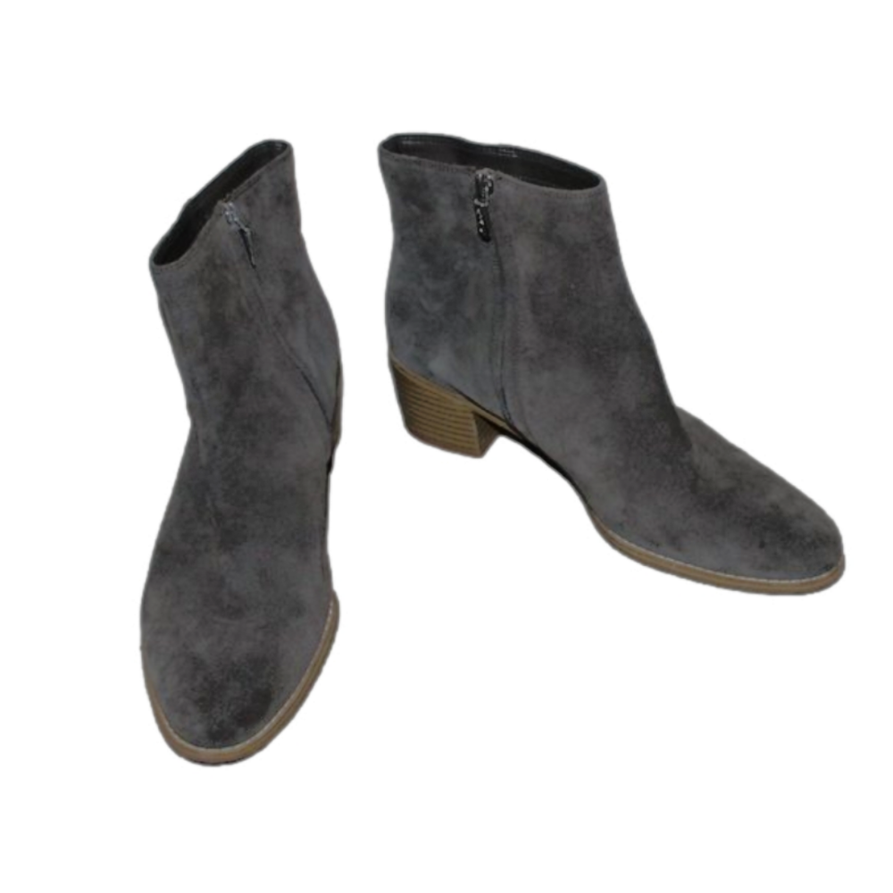 12a. Clarks Somerset Suede Leather Heeled Ankle Boots Size 9 1/2